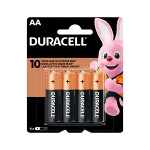 Pilha Duracell Alcalina Pequena Aa C/4